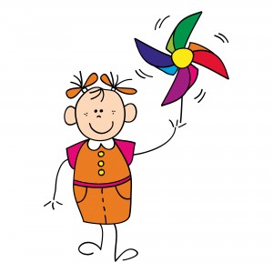 Girl with Pinwheel