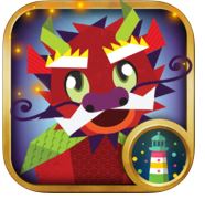Dragon Shapes is an app based on the traditional tangram shapes. Read KinderTown's review.