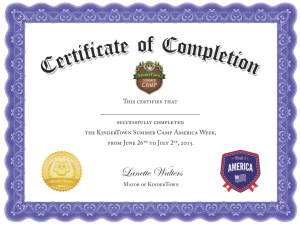 Here is a printable certificate that you can share with your kids!