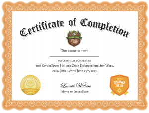 Here is a printable certificate that you can share with your kids!