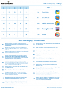 KinderTown would like to provide you with educational activities for your 3-8 year old to complete at home.